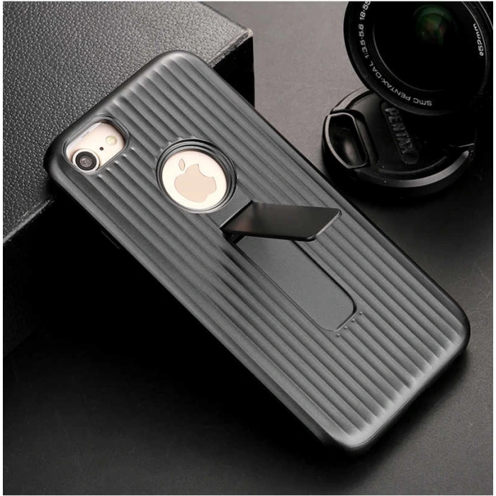 Apple iPhone 7 Kılıf Zore Wave Standlı Mıknatıslı Kapak