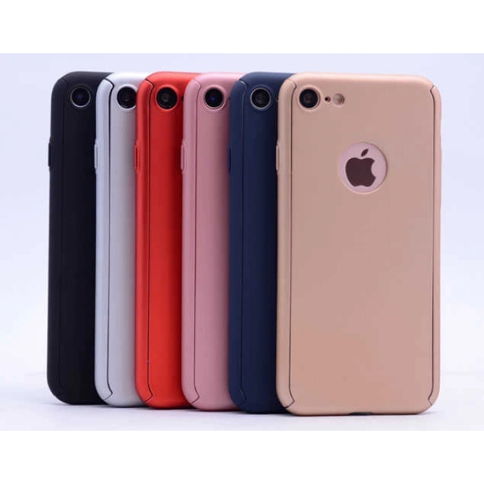Apple iPhone 7 Plus Kılıf Zore 360 3 Parçalı Rubber Kapak