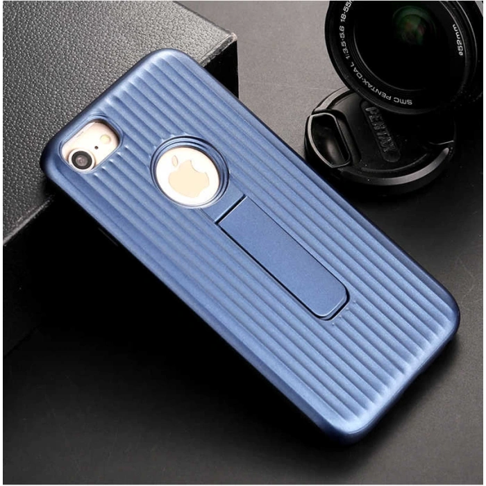 Apple iPhone 7 Plus Kılıf Zore Wave Standlı Mıknatıslı Kapak