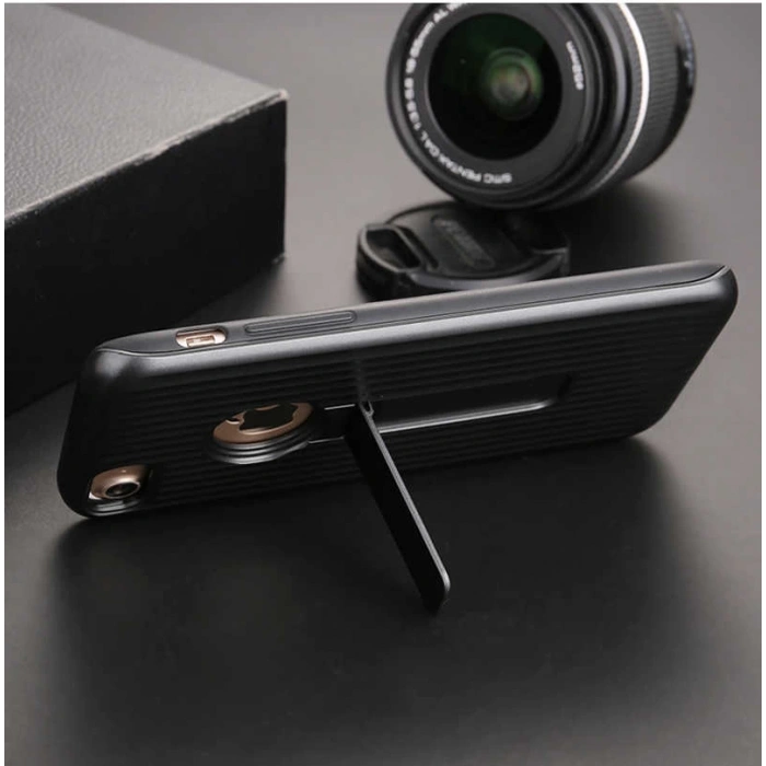 Apple iPhone 7 Plus Kılıf Zore Wave Standlı Mıknatıslı Kapak