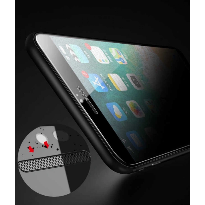 Apple iPhone 7 Plus Zore Anti-Dust Mat Privacy Temperli Ekran Koruyucu