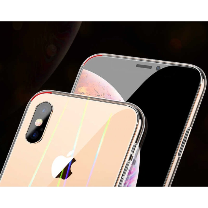 Apple iPhone X Kılıf Zore Rainbow Kapak