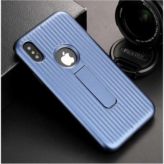 Apple iPhone X Kılıf Zore Wave Standlı Mıknatıslı Kapak