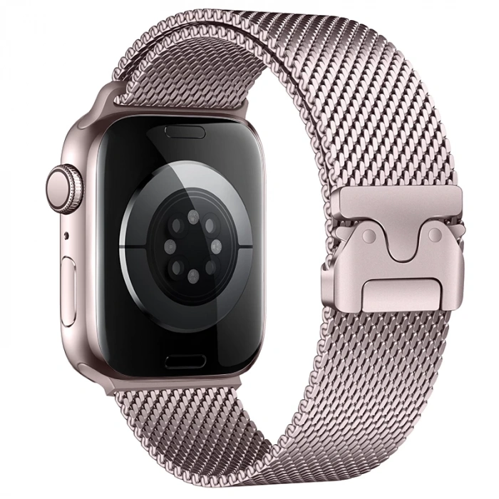 Apple Watch 42mm Zore KRD-121 Metal Hasır Kordon