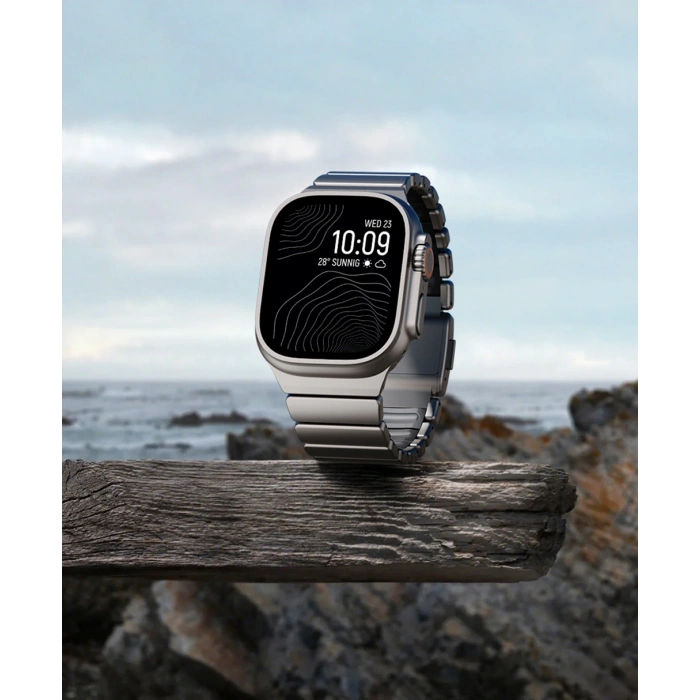 Apple Watch 42mm Zore KRD-149 Titanyum Silikon Kordon