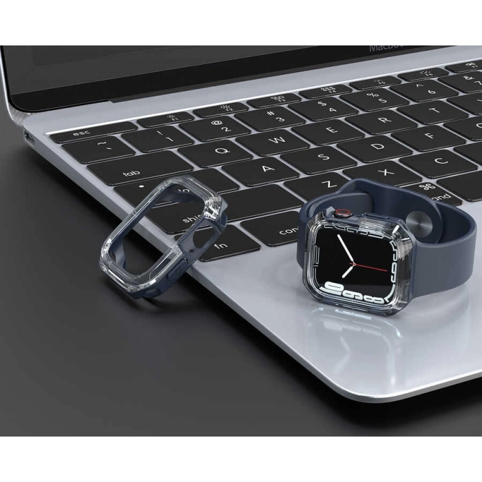 Apple Watch 42mm Zore Watch Gard 08 Sert PC + Silikon Koruyucu
