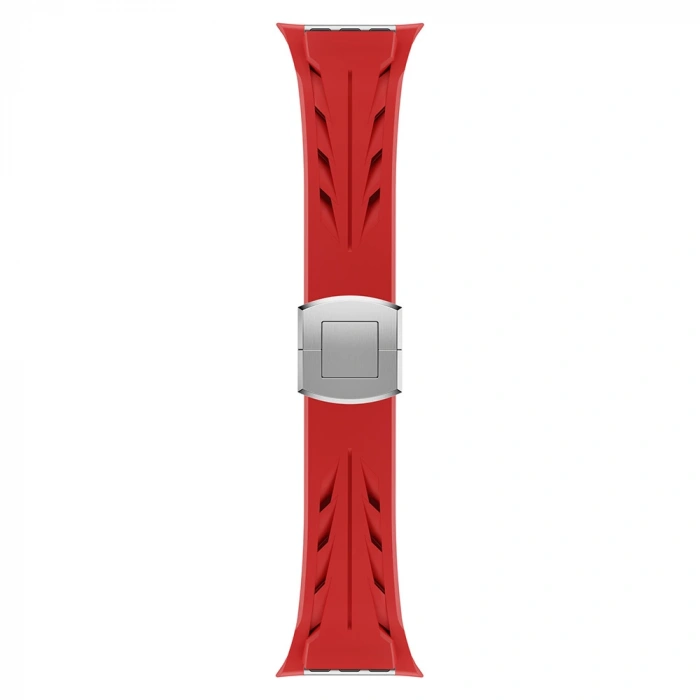 Apple Watch 44mm KRD-127 Metal Tokalı Silikon Kordon