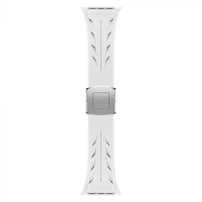 Apple Watch 44mm KRD-127 Metal Tokalı Silikon Kordon