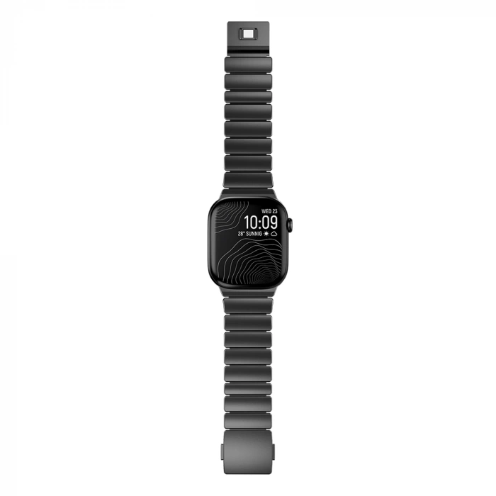 Apple Watch 44mm Zore KRD-149 Titanyum Silikon Kordon