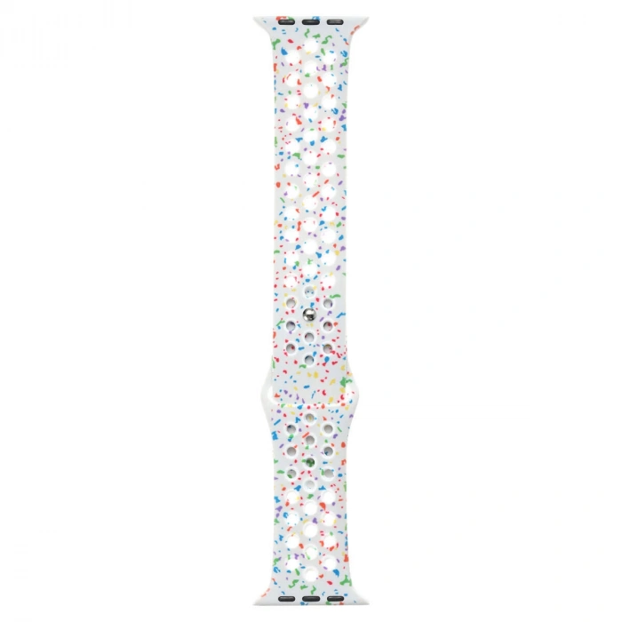 Apple Watch 7 45mm Kordon Yeni Seri 2023 KRD-02 Silikon Strap Kayış