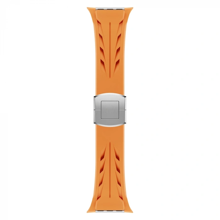 Apple Watch 7 45mm KRD-127 Metal Tokalı Silikon Kordon