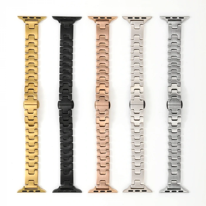 Apple Watch 7 45mm Zore KRD-150 Metal Kordon Strap Kayış