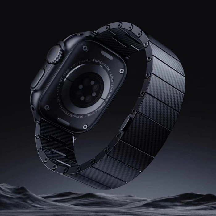 Apple Watch 7 45mm Zore KRD-90 600D Karbon Fiber Kordon