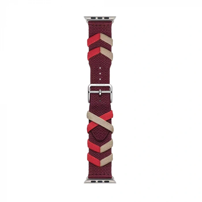 Apple Watch 7 45mm Zore KRD-97 Sarmal Örgü Tasarımlı Kordon