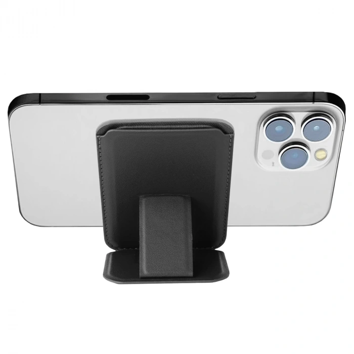 Buff iPhone WalletMag Stand Deri Cüzdan Mavi