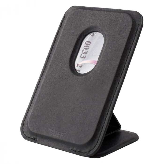 Buff iPhone WalletMag Stand Deri Cüzdan Mavi