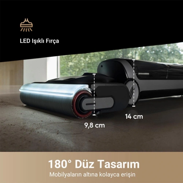 Dreame H14-Dual Islak Kuru Dikey Şarjlı Süpürge - Siyah