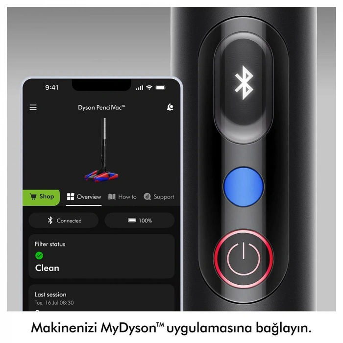 Dyson PencilVac Fluffycones Kablosuz Şarjlı Dikey Süpürge