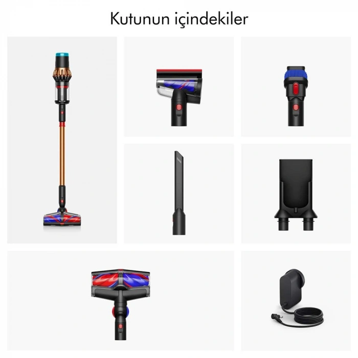 Dyson V16 Piston Animal Kablosuz Şarjlı Dikey Süpürge - Mat Siyah / Bakır
