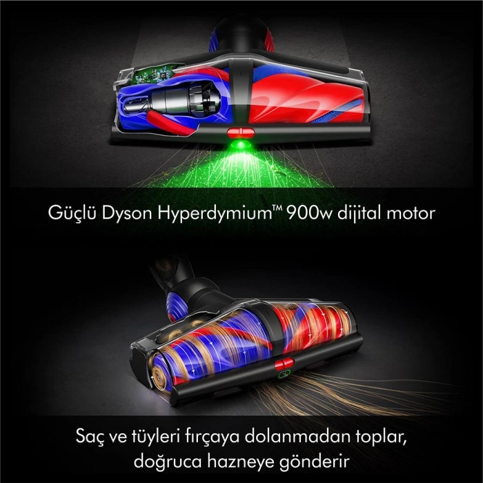 Dyson V16 Piston Animal Kablosuz Şarjlı Dikey Süpürge - Mat Siyah / Bakır