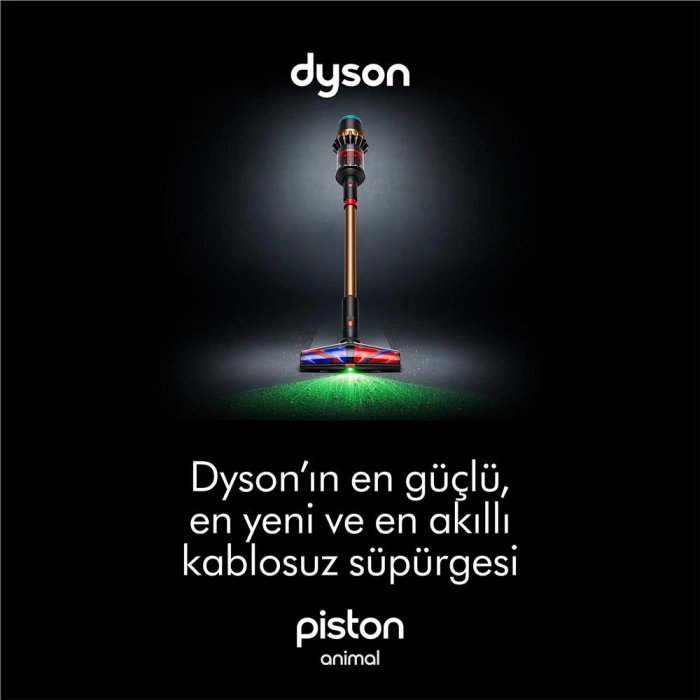 Dyson V16 Piston Animal Kablosuz Şarjlı Dikey Süpürge - Mat Siyah / Bakır