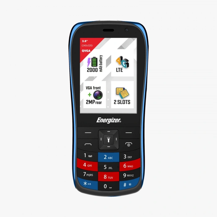 ENERGIZER E284S DUAL 4G BLACK-BLUE TUŞLU CEP TELEFONU (ENERGIZER TÜRKİYE GARANTİLİ)