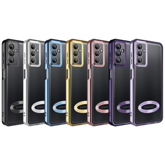 Galaxy A04S Kılıf Kamera Korumalı Logo Gösteren Zore Omega Kapak