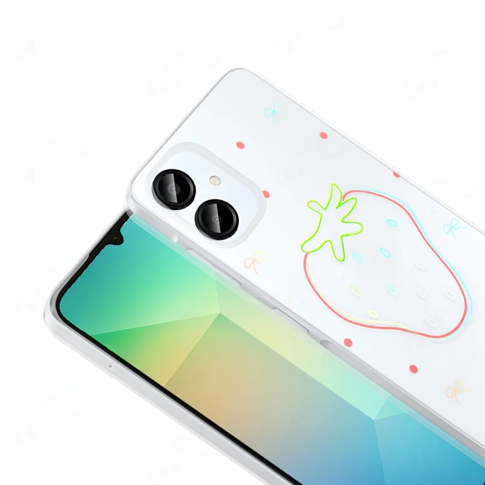 Galaxy A06 Kılıf Şeffaf Figürlü Zore Folk Sert Kapak