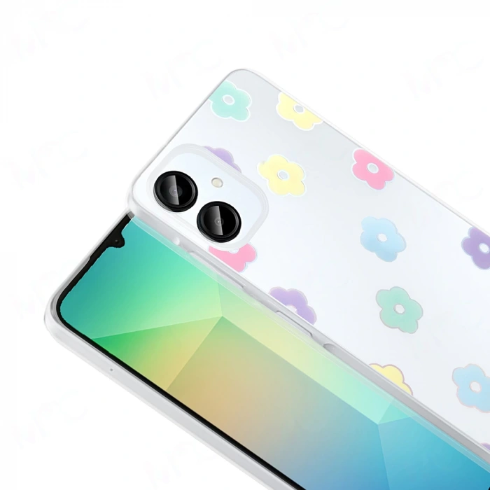 Galaxy A06 Kılıf Şeffaf Figürlü Zore Folk Sert Kapak