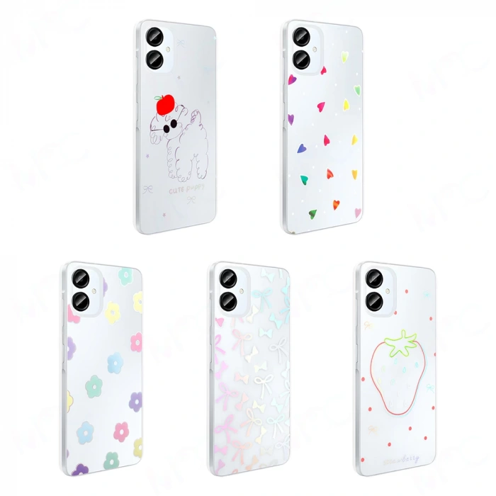 Galaxy A06 Kılıf Şeffaf Figürlü Zore Folk Sert Kapak