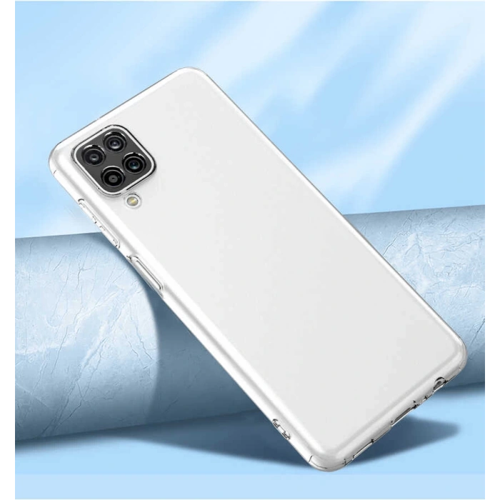 Galaxy A12 Kılıf Zore Kamera Korumalı Süper Silikon Kapak