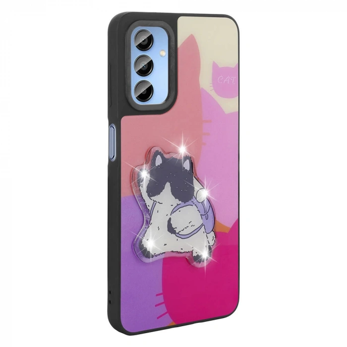 Galaxy A15 Kılıf Parlayan Kabartmalı İkonik Figürlü Zore Amas Silikon Kapak