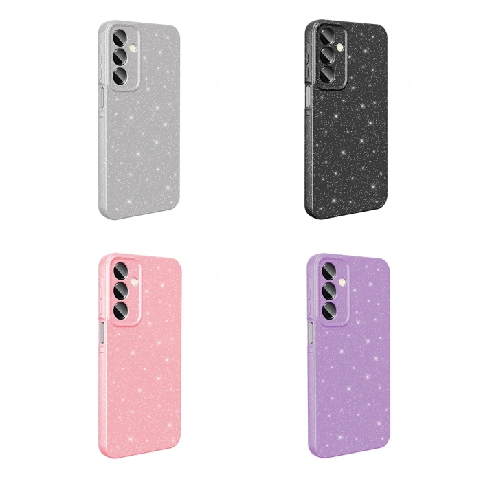 Galaxy A16 Kılıf Kamera Korumalı Simli Lüks Zore Koton Kapak