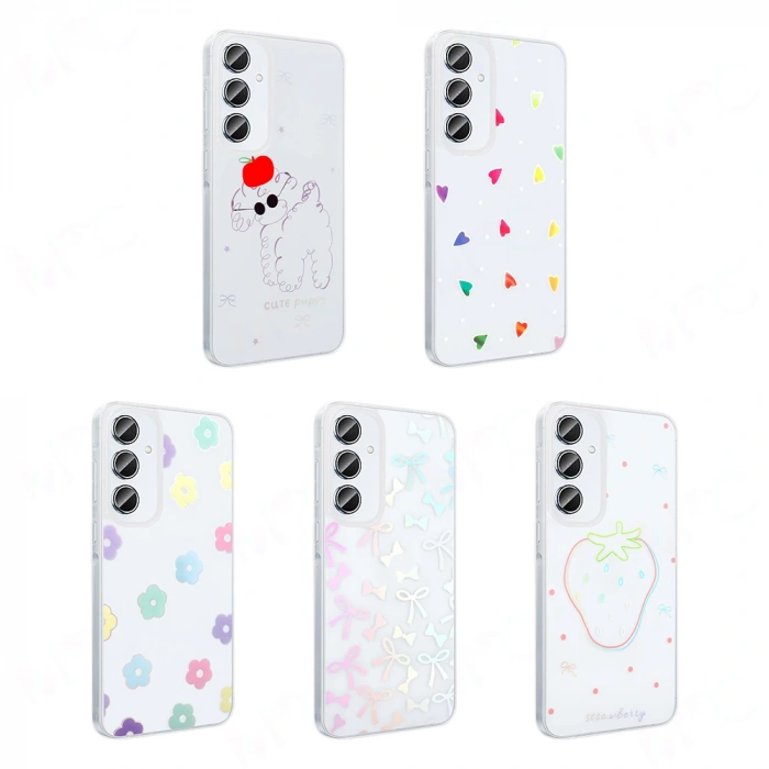 Galaxy A16 Kılıf Şeffaf Figürlü Zore Folk Sert Kapak