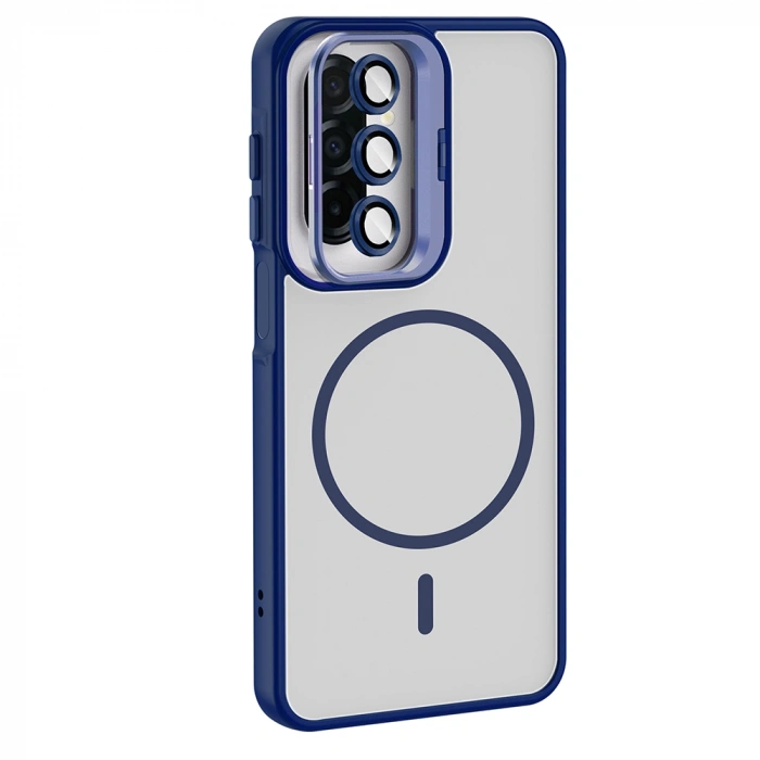 Galaxy A17 Kılıf Standlı ve Kamera Lens Hediyeli Zore Etro Kapak