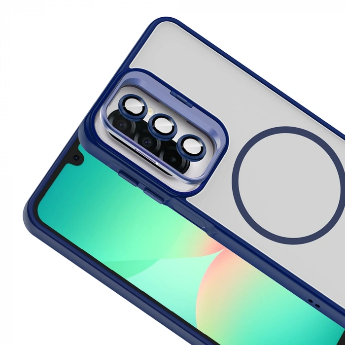 Galaxy A17 Kılıf Standlı ve Kamera Lens Hediyeli Zore Etro Kapak