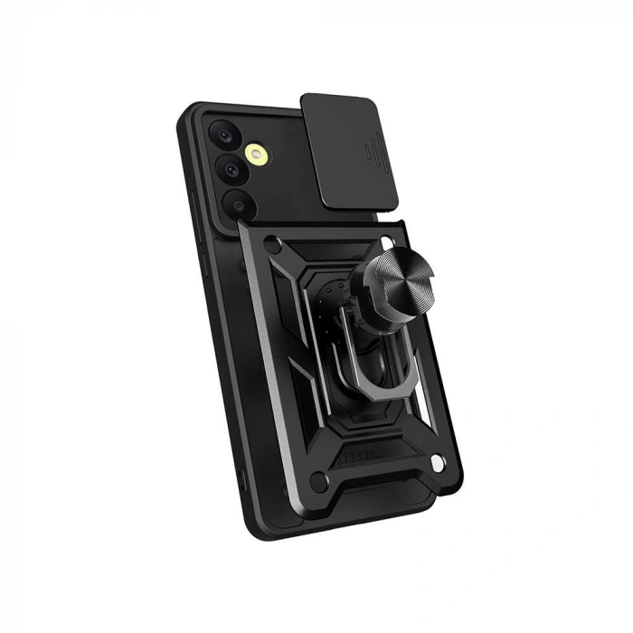 Galaxy A25 Kılıf Magnetik Standlı Kamera Korumalı Zore Sürgülü Vega Kapak
