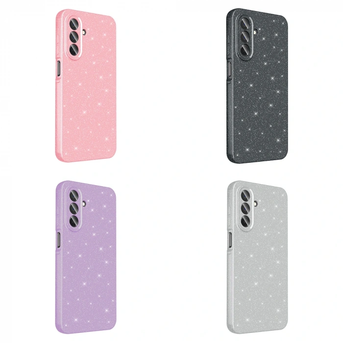 Galaxy A26 Kılıf Kamera Korumalı Simli Lüks Zore Koton Kapak