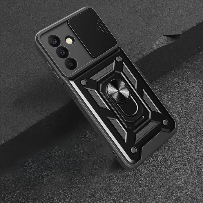 Galaxy A26 Kılıf Magnetik Standlı Kamera Korumalı Zore Sürgülü Vega Kapak