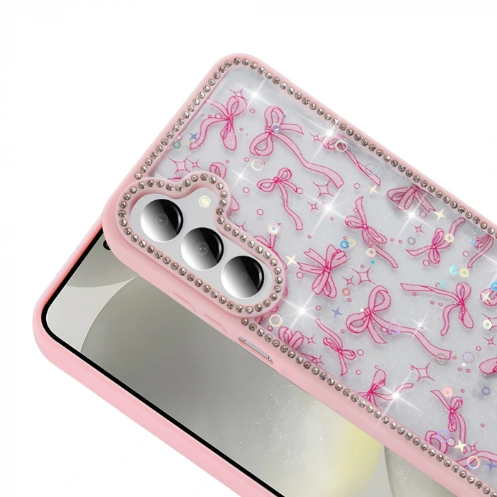 Galaxy A26 Kılıf Taşlı ve Simli Tasarım Zore Azra Kapak