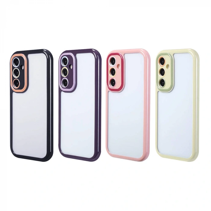 Galaxy A35 Kılıf Kamera Korumalı Renkli Kenar ve Çerçeve Tasarımlı Zore Vitamin Kapak