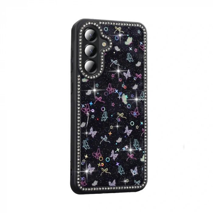 Galaxy A36 Kılıf Taşlı ve Simli Tasarım Zore Azra Kapak