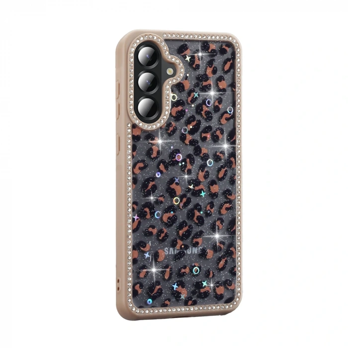 Galaxy A36 Kılıf Taşlı ve Simli Tasarım Zore Azra Kapak