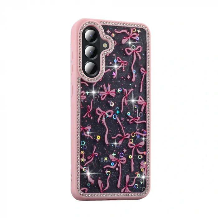 Galaxy A36 Kılıf Taşlı ve Simli Tasarım Zore Azra Kapak