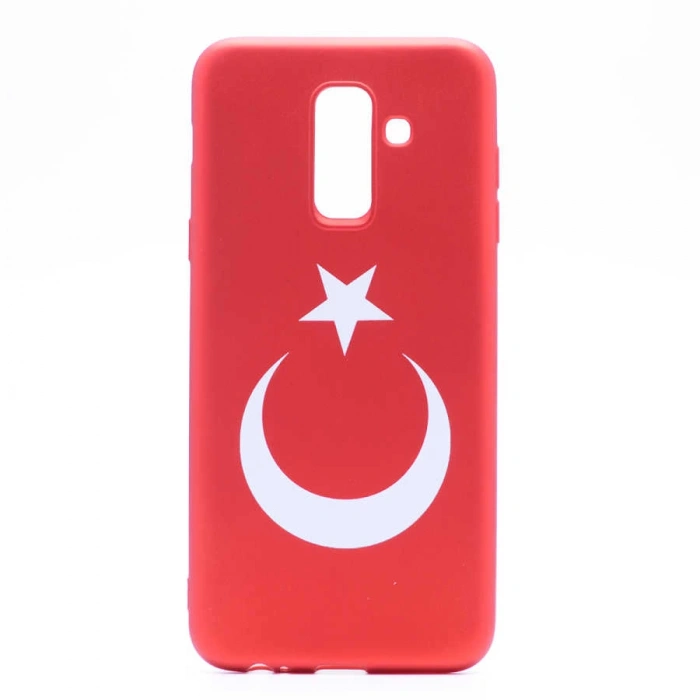 Galaxy A6 Plus 2018 Kılıf Zore Bayrak Silikon
