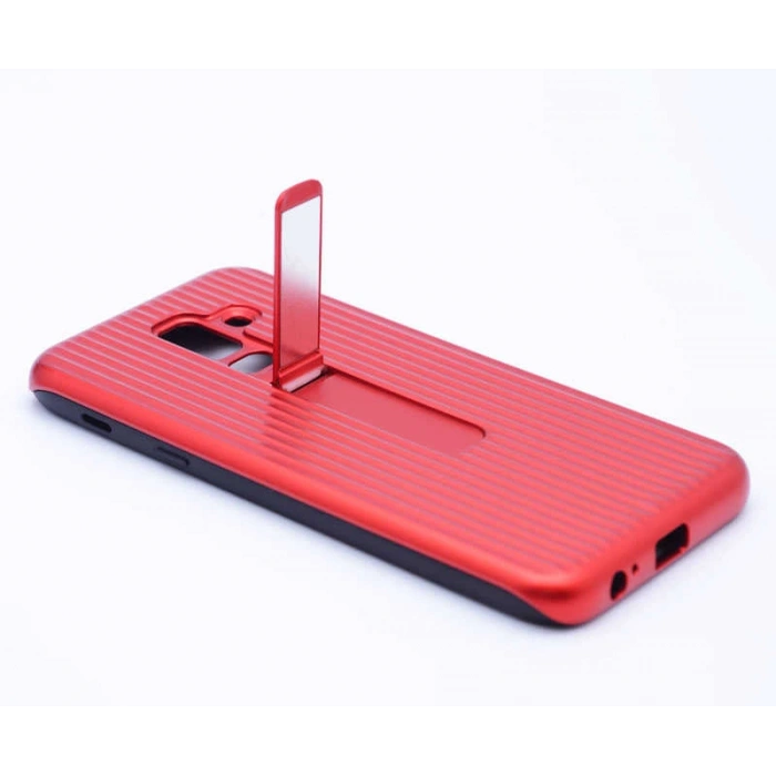 Galaxy A6 Plus 2018 Kılıf Zore Wave Standlı Mıknatıslı Kapak