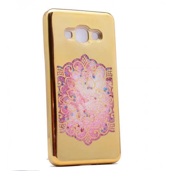 Galaxy J330 Pro Kılıf Zore Lazer Çiçekli Sıvılı Silikon