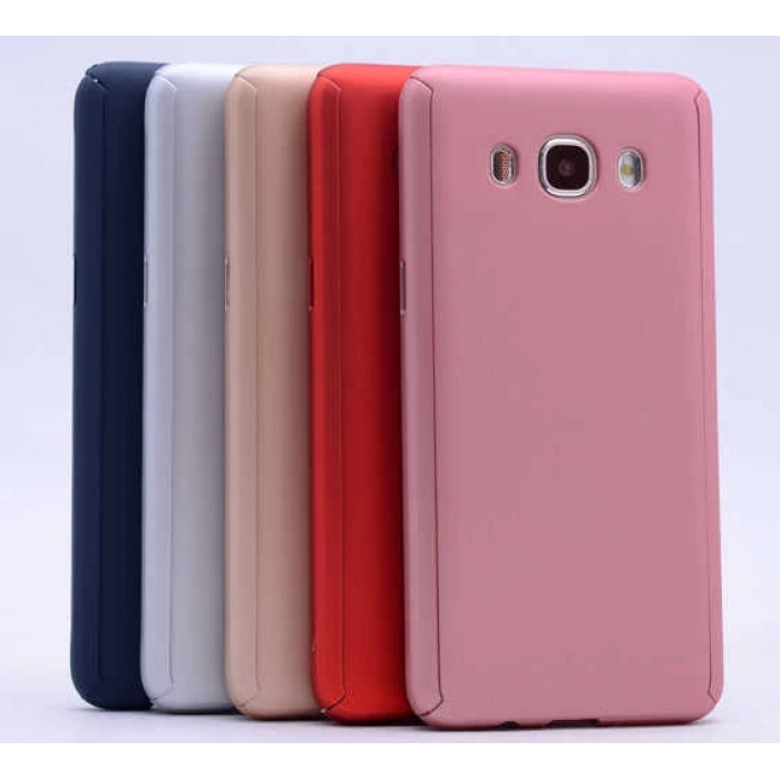 Galaxy J7 2016 Kılıf Zore 360 3 Parçalı Rubber Kapak