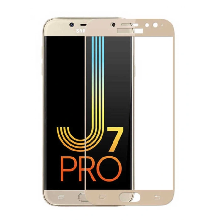 Galaxy J730 Pro Zore Kenarları Kırılmaya Dayanıklı Cam Ekran Koruyucu