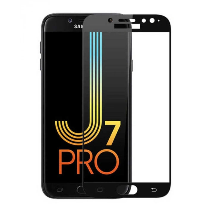 Galaxy J730 Pro Zore Kenarları Kırılmaya Dayanıklı Cam Ekran Koruyucu